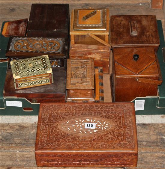Collection of wooden boxes